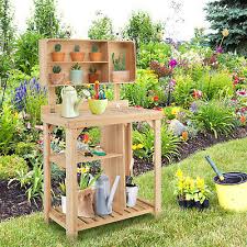 Outdoor Potting Bench Wooden