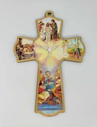 6 Holy Trinity Icon 20cm Hanging Wooden