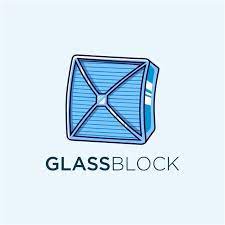 Glass Block Logo Vector Design