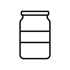 Glass Jar Icon In Line Style Design