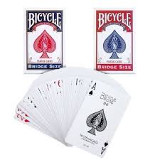 bicycle bridge size playing cards red