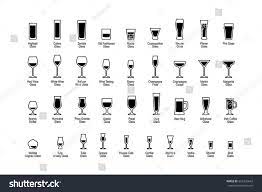 Drink Glasses Titles Black White Icons