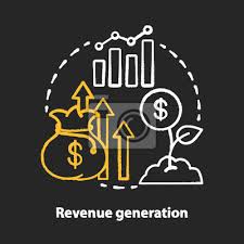 Revenue Generation Chalk Concept Icon