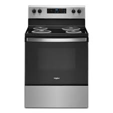 Whirlpool 4 8 Cu Ft Electric Range With Keep Warm Setting Stainless Steel