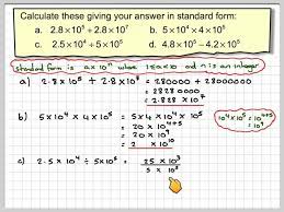 Calculating Using Standard Form Without