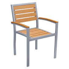 Patio Arm Chair With Faux Teak