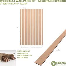 Adjustable Wood Slat Wall Panel Kit