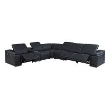 Power Reclining Italian Leather Sectional