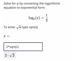 Converting The Logarithmic Equation