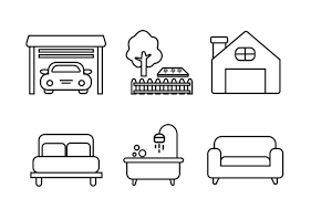 Home Room Simple Outline Icon Living