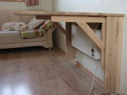 Wall Folding Table In Solid Oak Above A