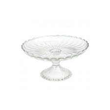 Rex Vintage Glass Scalloped Cake Stand
