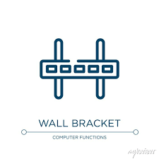 Wall Bracket Icon Linear Vector