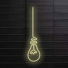 Light Bulb 27x6 In Neon Sign Aesthetic