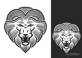 Lion Head Logo Or Icon In One Color