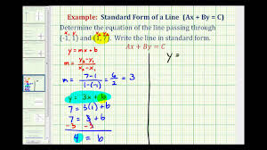 Forms Of Linear Equation Lessons