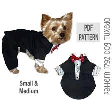 Dog Tuxedo Sewing Pattern 1792 Dog