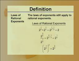 Radicals Laws Of Rational Exponents