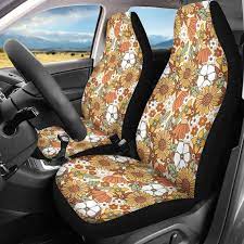 Retro Flower Power Car Seat Covers Chic