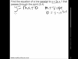 Equation Of Parallel To Line And