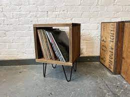 Record Storage Cube Turntable Stand