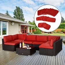 Outsunny Outdoor 14pc Patio Rattan Sofa