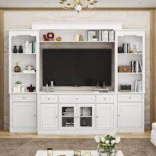 Tv Stand With Tempered Glass Door Tv