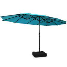 Patio Umbrella In Turquoise With Crank