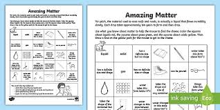 Classification Of Matter Worksheet