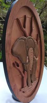 Animals Ornament 3d Wood Carved Plaque