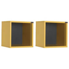Cube Wall Shelf Adore Honey Yellow X2
