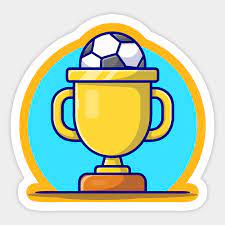 Soccer Gold Trophy Cartoon Vector Icon
