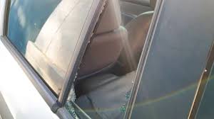 Broken Car Window Stock Footage