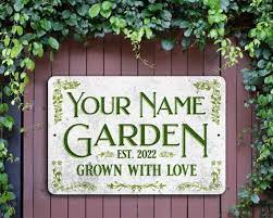 Personalized Metal Garden Sign Custom