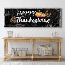 Sign Rustic Happy Thanksgiving