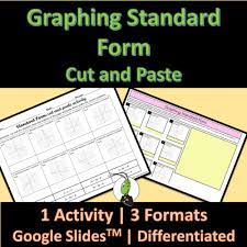 Graphing Standard Form Linear Cut And