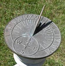 Closeup Of Garden Sundial Dial