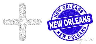 Web Mesh Cross Icon And New Orleans