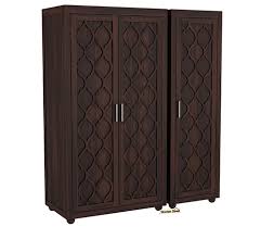 Multi Utility Wardrobe Walnut Finish