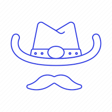 Country Cowboy Genre Hat Moustache