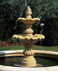 Cast Stone Neapolitan Small Double Garden Fountain Terracotta Haddonstone