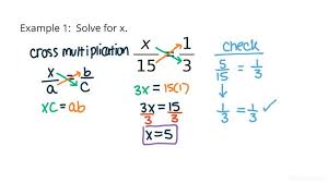 Solving A Proportion Of The Form X A