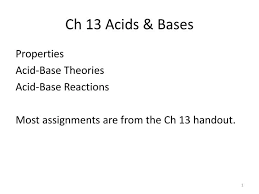 Ch 13 Acids Amp Bases Powerpoint