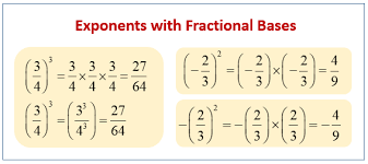 Exponents With Fractional Bases