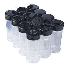 Clear Plastic Spice Bottles