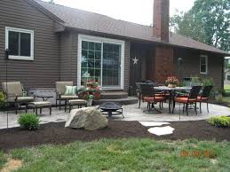 Stamped Concrete Patio With Landscape