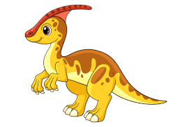 Baby Dino Icon Cute Parasaurolophus