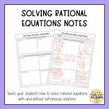 Solving Rational Equations Guided Notes