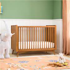 Mid Century Convertible Baby Crib