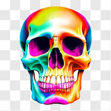 Colorful Skull Image Png